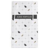 Light Grey Graduation Caps and Diploma Pattern Klein Cadeauzakje (Voorkant)