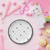 Light Grey Graduation Caps and Diploma Pattern Papieren Bordje (Feest)