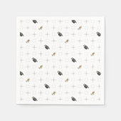 Light Grey Graduation Caps and Diploma Pattern Servet (Voorkant)