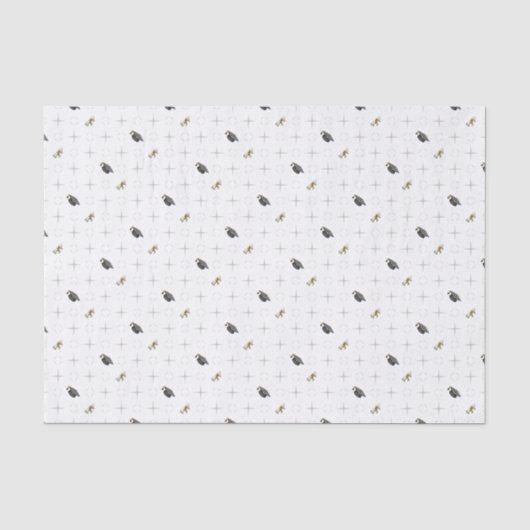 Light Grey Graduation Caps and Diploma Pattern Tissuepapier (Voorkant)