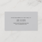 Light Grey Monogram Manager Visitekaartje (Achterkant)