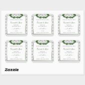 Light Grey Product Labels Green White Roses Jewels (Vel)