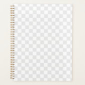 Light Grey White Checkered Checkerboard Planner (Voorkant)