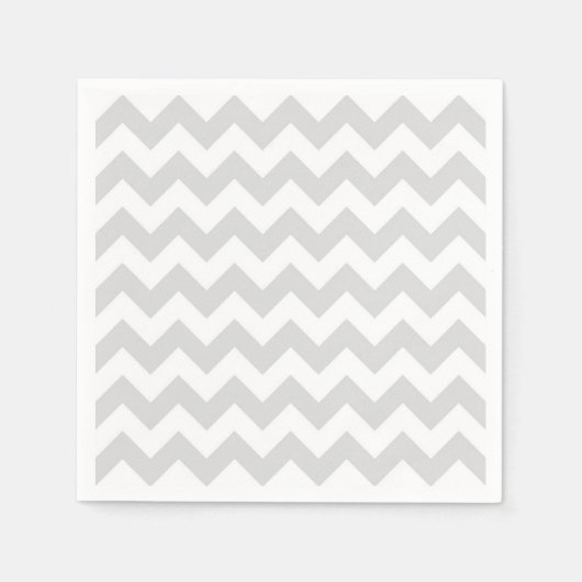 Light Grey White Chevron Zig-Zag Pattern Servet (Voorkant)
