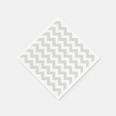 Light Grey White Chevron Zig-Zag Pattern Servet (Hoek)