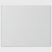 Light Grey White Large Polka Dot Pattern Cadeaupapier (Vlak)