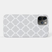 Light Grey White Moroccan Quatrefoil Pattern #5 Case-Mate iPhone Case (Achterkant (horizontaal))