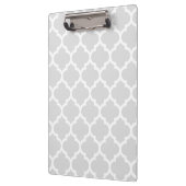 Light Grey White Moroccan Quatrefoil Pattern #5 Klembord (Links)