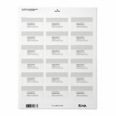 Light Grey White Polka Dot Pattern Etiket (Full Sheet)