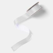 Light Grey White Polka Dot Pattern Lint (Achterkant)
