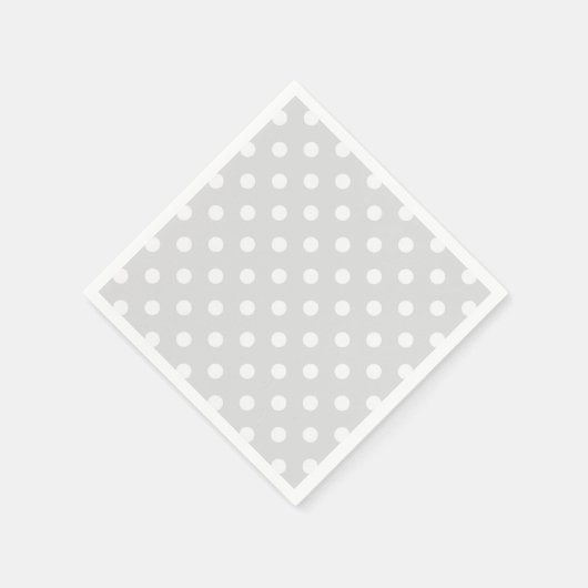 Light Grey White Polka Dot Pattern Servetten (Hoek)