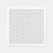 Light Grey White Polka Dots Pattern Servet (Voorkant)