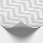 Light Grey White XL Chevron ZigZag Pattern Cadeaupapier (Hoek)