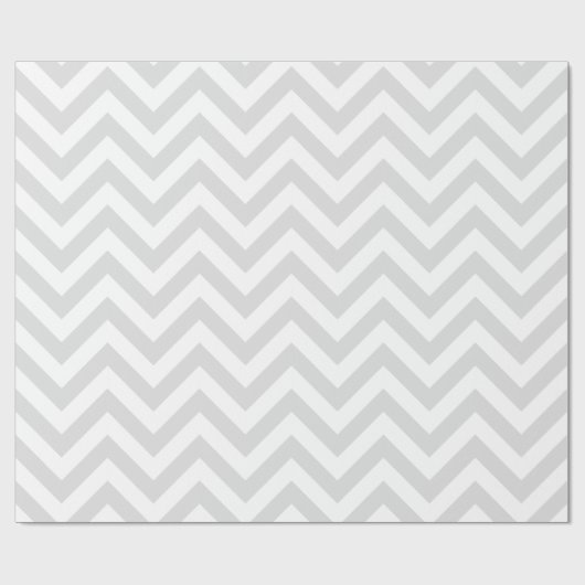Light Grey White XL Chevron ZigZag Pattern Cadeaupapier (Vlak)