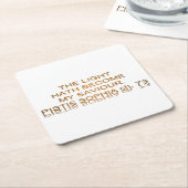 Light Hath wordt mijn redder Vierkante Kartonnen Onderzetter (Schuin)