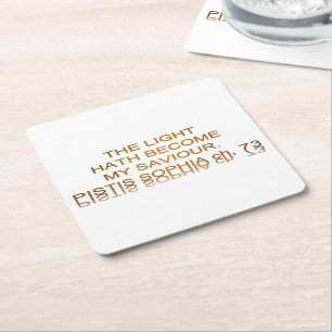 Light Hath wordt mijn redder Vierkante Kartonnen Onderzetter