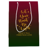 Light Heart Ombre Persoonlijke Kerstmis Medium Cadeauzakje (Voorkant)