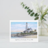 Light House New London CT Briefkaart (Staand voorkant)