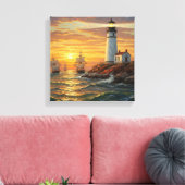 Light House Painting Canvas Afdruk (Insitu (Woonkamer))