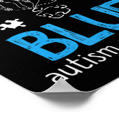 Light It Up Blue Autism Awareness Autistic Puzzle Poster (Hoek)