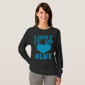 Light It Up Blue  Puzzle Piece Autism Awareness T-shirt (Voorkant volledig)
