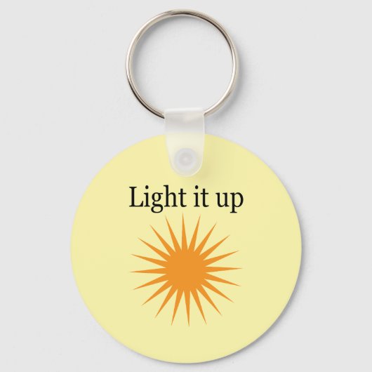 Light it up, yellow sleutelhanger (Achterkant)