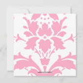 Light Lavender Damask Bridal Shower Invitation Kaart (Achterkant)