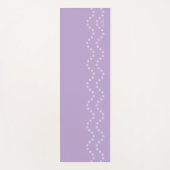 Light Lavender Minimal Dotted Wavy Lines Initials Yogamat (Voorkant)