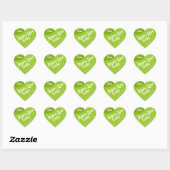 Light Lime Green Silver Lijst Logo Baking Hart Sticker (Vel)