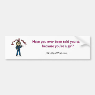 Light Mechanic Girl Bumpersticker