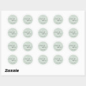 Light Mint Custom Bedankt Sticker Verpakking (Vel)