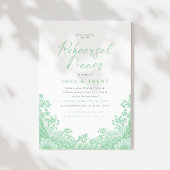 Light Mint Green Lace repetitie diner Kaart