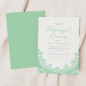 Light Mint Green Lace repetitie diner Kaart