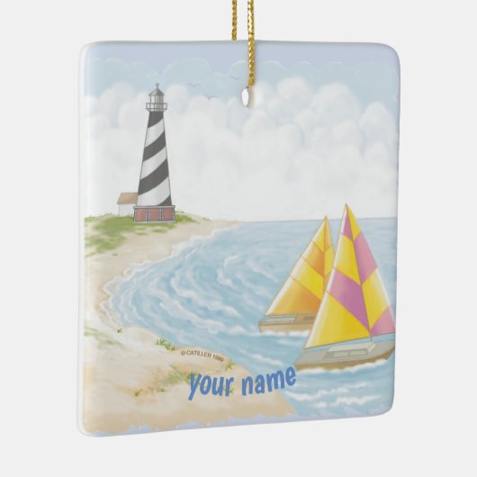 Light One Lighthouse Keramisch Ornament (Rechts)