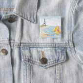 Light One Lighthouse-pinknop Vierkante Button 5,1 Cm (In situ)
