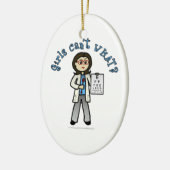 Light Optometrist Girl Keramisch Ornament (Links)
