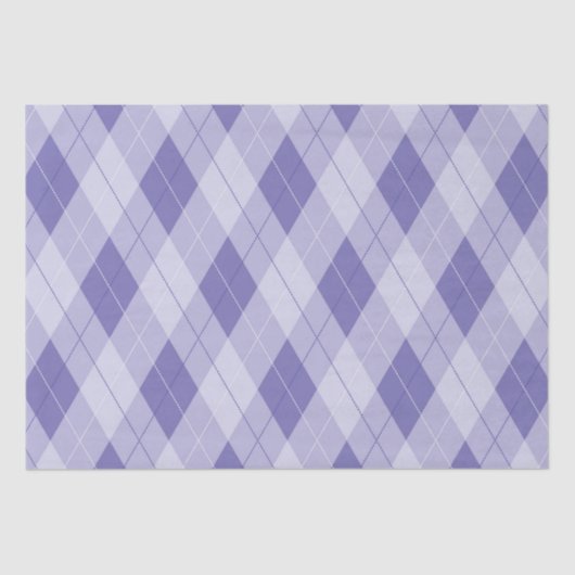 Light Paars Lavender Lila Argyle Patroon Tissuepapier (Voorkant)