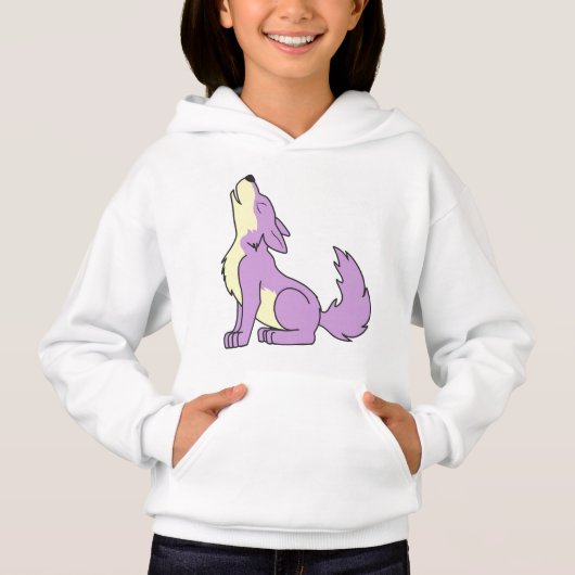 Light Paars Wolf Pup Howling (Voorkant)