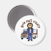 Light Paramedic Girl Magneet (Voorkant / Achterkant)