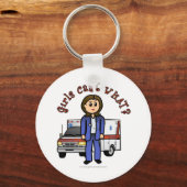 Light Paramedic Girl Sleutelhanger (Voorkant)