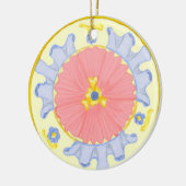 Light Passion Floral Mediterranean Round Ornament (Links)