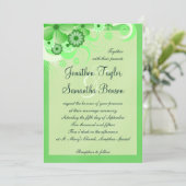 Light Pastel Green Floral 5x7 Invitations de maria (Debout devant)