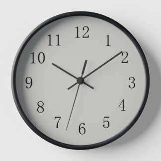 Light Pastel Grey Round (Medium) Wall Clock