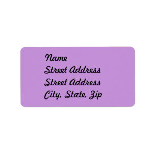 Light Pastel Lavender Address Sticker