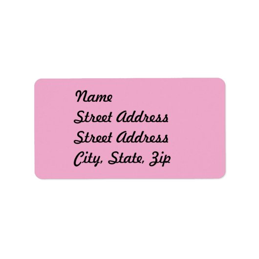 Light Pastel Pink Address Sticker (Voorkant)