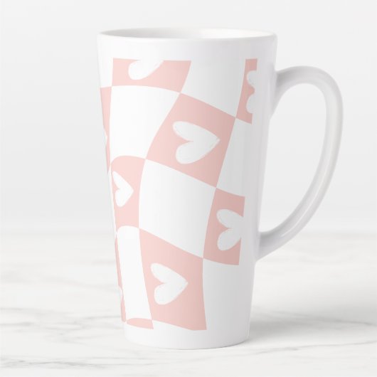 Light Pink Abstract Heart Mug – Minimal Aesthetic (Droite)