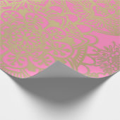 Light Pink and Gold Mandala Pattern Cadeaupapier (Hoek)