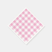 Light Pink and White Buffalo Plaid Gingham Servet (Hoek)