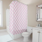Light Pink Check Curtain Trendy and Minimal Douchegordijn (In situ)