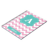 Light Pink Chevron Monogram Notitieboek (Linkerzijde)